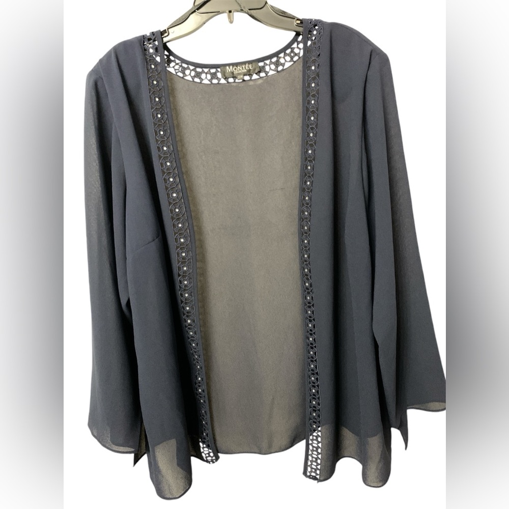 Montee Collection size 22 sheer ladies duster flowy fairy cover up bling